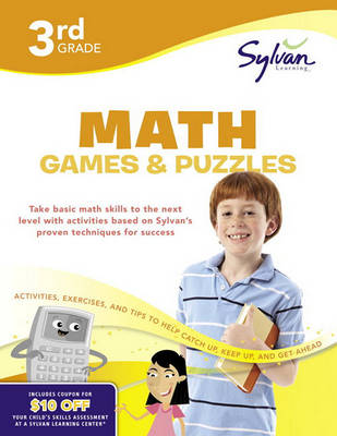 Book cover for Third Grade Math Games & Puzzles (Sylvan Workbooks)