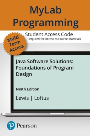 Cover of Mylab Programming with Pearson Etext -- Access Card -- For Java Software Solutions
