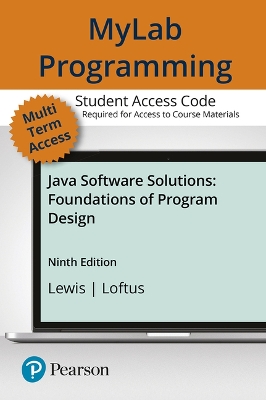 Book cover for Mylab Programming with Pearson Etext -- Access Card -- For Java Software Solutions