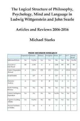 Book cover for The Logical Structure of Philosophy, Psychology, Mind and Language in Ludwig Wittgenstein and John Searle