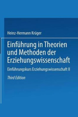 Cover of Einführung in Theorien und Methoden der Erziehungswissenschaft