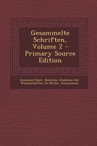 Cover of Gesammelte Schriften, Volume 2 - Primary Source Edition