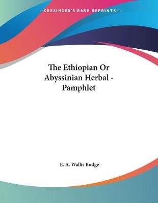 Book cover for The Ethiopian Or Abyssinian Herbal - Pamphlet