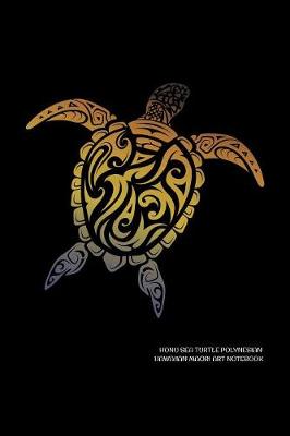 Book cover for Honu Sea Turtle Polynesian Hawaiian Maori Art Notebook