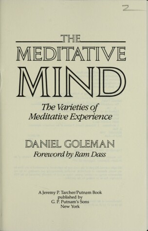 Book cover for Meditative Mind