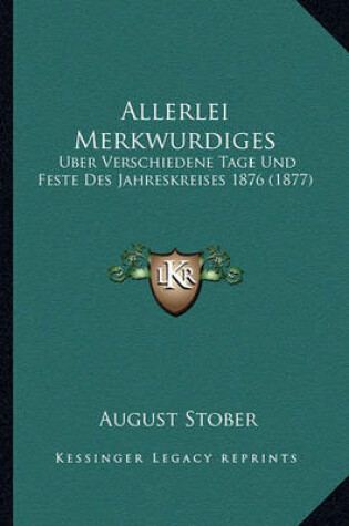 Cover of Allerlei Merkwurdiges