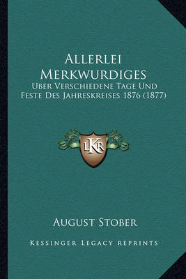 Book cover for Allerlei Merkwurdiges