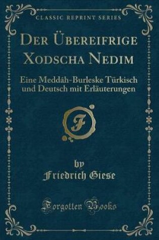 Cover of Der Ubereifrige Xodscha Nedim