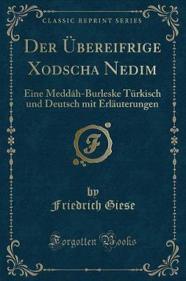 Book cover for Der Ubereifrige Xodscha Nedim