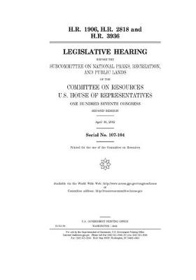 Book cover for H.R. 1906, H.R. 2818 and H.R. 3936