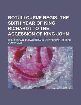 Book cover for Rotuli Curiae Regis