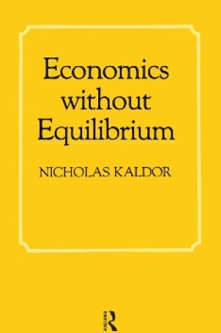 Cover of Economics without Equilibrium