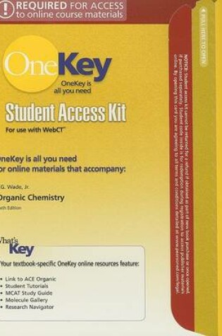 Cover of OneKey WebCT Student Access Kit for Wade