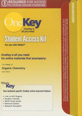 Book cover for OneKey WebCT Student Access Kit for Wade