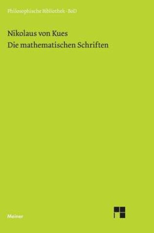 Cover of Schriften in deutscher UEbersetzung / Die mathematischen Schriften