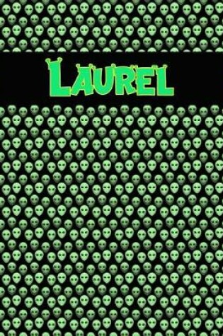 Cover of 120 Page Handwriting Practice Book with Green Alien Cover Laurel