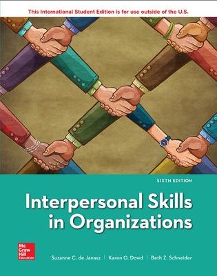 Book cover for ISE Interpersonal Skills in Organizations