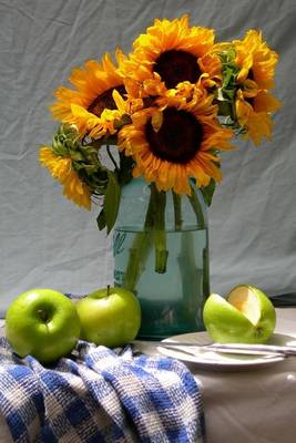 Book cover for Sunflowers and Green Apples Still Life Journal