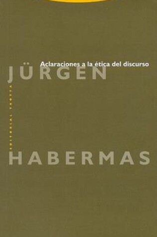 Cover of Aclaraciones a la Etica del Discurso