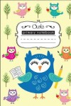 Book cover for Owls Primary Notebook