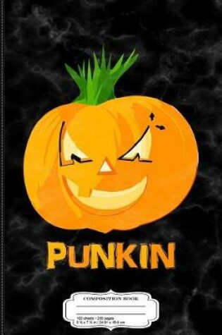 Cover of Punkin Punk Rock Pumpkin Composition Notebook