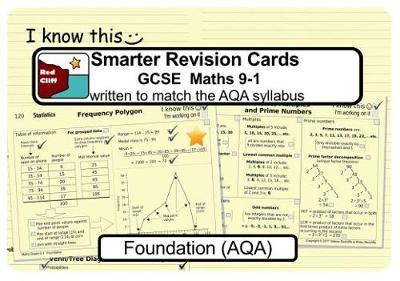 Book cover for Smarter Revision Cards Book - GCSE Maths 9-1 Foundation (AQA)