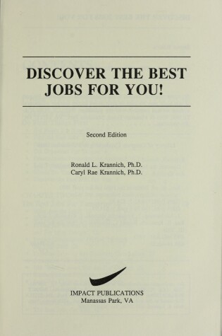 Cover of Discover the Best Jobs for You!