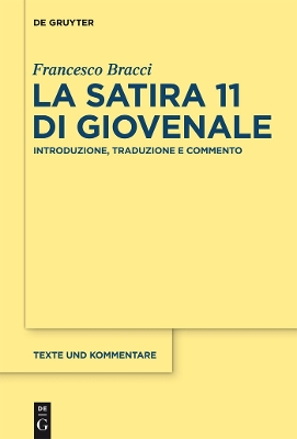 Book cover for La satira 11 di Giovenale