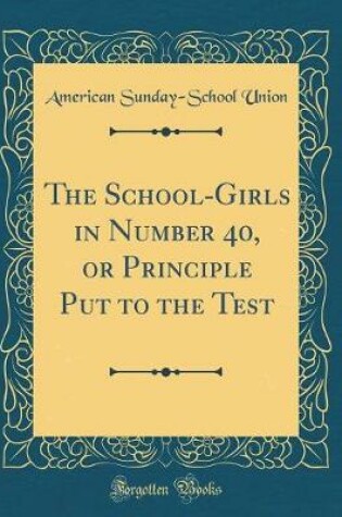 Cover of The School-Girls in Number 40, or Principle Put to the Test (Classic Reprint)