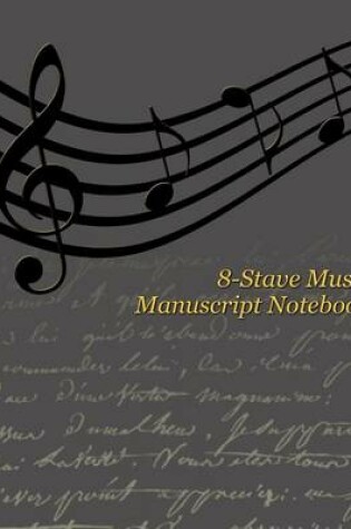 Cover of 8-Stave Music Manuscript Notebook - Wavy Music Staff