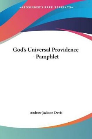 Cover of God's Universal Providence - Pamphlet