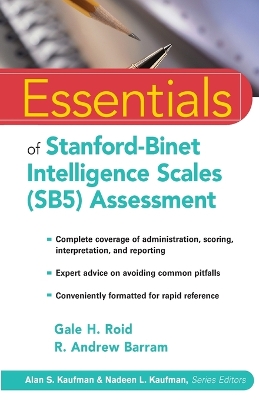 Cover of Essentials of Stanford-Binet Intelligence Scales (SB5) Assessment