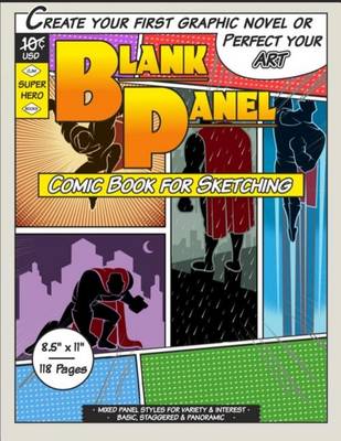 Cover of Blank Panel Comic Book for Sketching