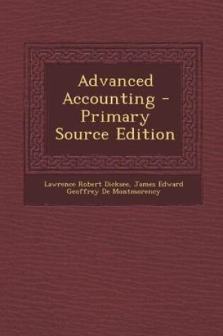 Cover of Advanced Accounting - Primary Source Edition