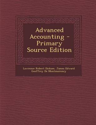 Book cover for Advanced Accounting - Primary Source Edition