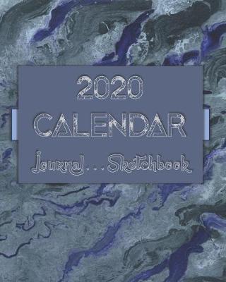 Book cover for Artsy AbstractOneTwo . 2020 Calendar . Sketchbook . Lined Journal -- 8"x10" 100-pages