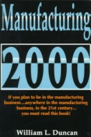 Cover of Manufacturing 2000