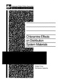 Book cover for Chloramine Effects on Distribution System Materials