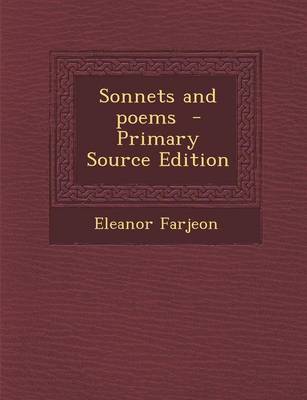 Book cover for Sonnets and Poems - Primary Source Edition