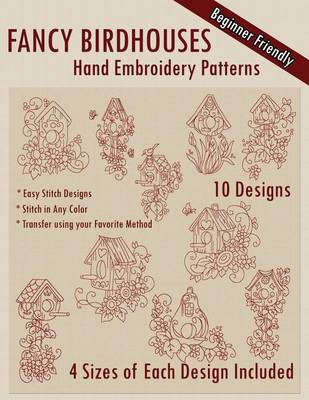 Book cover for Fancy Birdhouses Hand Embroidery Patterns