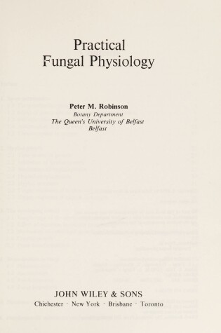 Cover of Practical Fungal Physiology