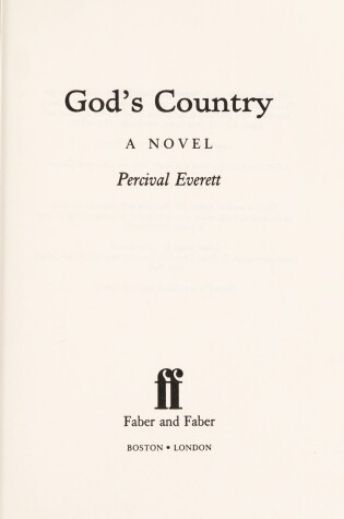Cover of Gods Country--A Novel