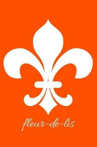 Cover of fleur-de-lis - Orange Blank Notebook with Fleur de Lis Corners