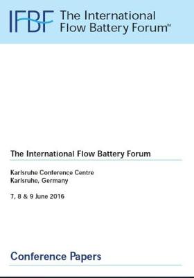 Cover of The International Flow Battery Forum, Karlsruhe Convention Centre, Karlsruhe, Germany, 7,8 & 9 July 2016