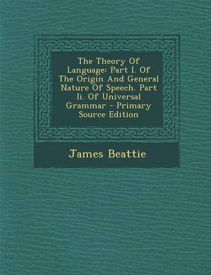 Book cover for The Theory of Language