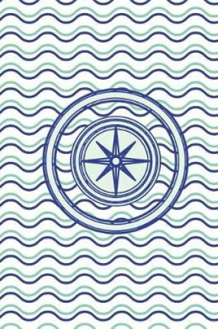 Cover of Compass Nautical Waves Notebook - 4x4 Graph Paper