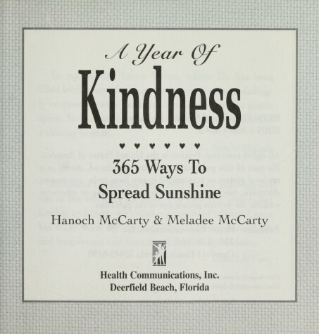 Book cover for Year of Kindness