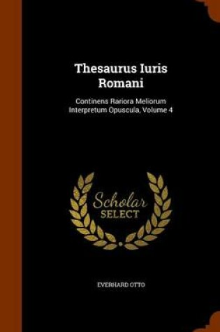 Cover of Thesaurus Iuris Romani