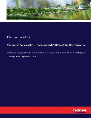 Book cover for Thesaurus Ecclesiasticus, an Improved Edition of the Liber Valorum