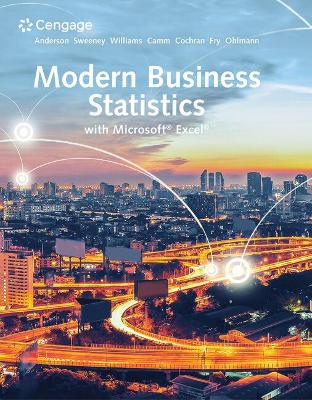 Book cover for Mindtap for Anderson/Sweeney/Williams/Camm/Cochran/Fry/Ohlmann's for Modern Business Statistics with Microsoft Excel, 1 Term Printed Access Card